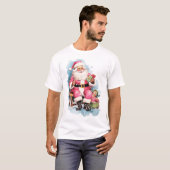  Santa's jolly face, white beard, and iconic red h T-shirt (Voorkant volledig)