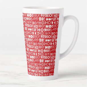 Santa's Jolly Greeting HO! HO! HO! in Venetiaans r Latte Mok