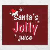Santa's Jolly Juice Christmas Cheer wijnfles Bier Etiket (Enkel label)