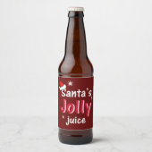 Santa's Jolly Juice Christmas Cheer wijnfles Bier Etiket (Voorkant)