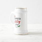 Santa's Jolly Juice Kerstmis Cheer Beer Stein Bierpul (Voorkant links)