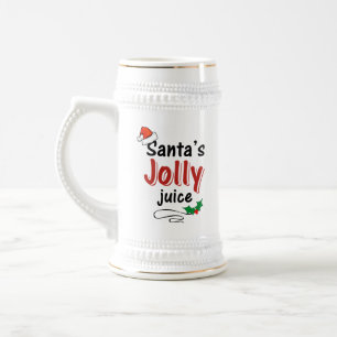 Santa's Jolly Juice Kerstmis Cheer Beer Stein Bierpul