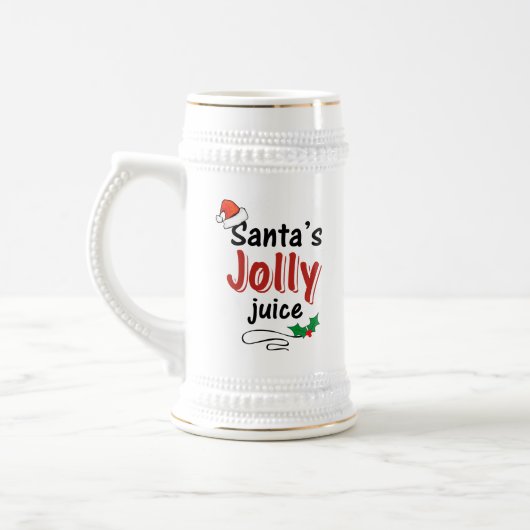 Santa's Jolly Juice Kerstmis Cheer Beer Stein Bierpul (Links)