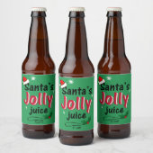 Santa's Jolly Juice Kerstmis Cheer Bier Fles Bier Etiket (Flessen)