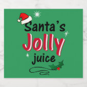 Santa's Jolly Juice Kerstmis Cheer Bier Fles Bier Etiket (Enkel label)