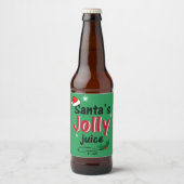 Santa's Jolly Juice Kerstmis Cheer Bier Fles Bier Etiket (Voorkant)