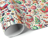 Santa's Jolly Wrapping Paper Cadeaupapier (Rol Hoek)