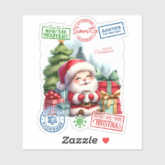Santa's Joyful Delivery Sticker (Vel)