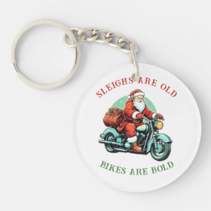 Santas Joyride Motorfiets Kerstmis Sleutelhanger