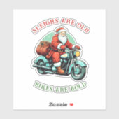 Santas Joyride Motorfiets Kerstmis Sticker (Vel)