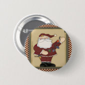 Santas kerstlampjes Button (Voorkant /achterkant)