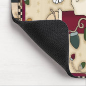 Santas kerstlampjes Mousepad Muismat (Hoek)