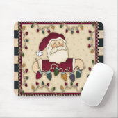 Santas kerstlampjes Mousepad Muismat (Met muis)