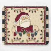Santas kerstlampjes Mousepad Muismat (Voorkant)