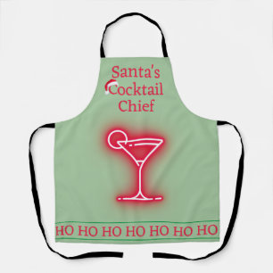 Santa's Kerstmis Cocktail Chief Bar Schort