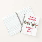 Santas Kerstnaughes of mooie checklist Notitieboek (Binnen)