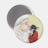"Santa's Kiss for Chihuahua" Magneet (Voorkant / Achterkant)