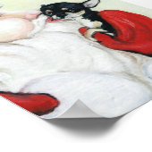 Santa's Kiss voor Chihuahua art Print (Hoek)