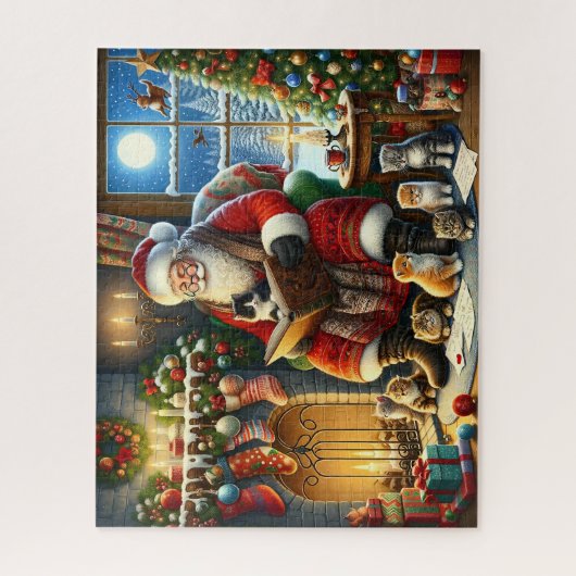 Santa's Kitten Storytime Legpuzzel (Verticaal)