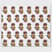 Santa's kleine helper cadeaupapier (Vlak)