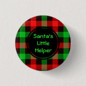 Santas kleine helper Custom Ronde Button (Voorkant)