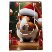 "Santa's Kleine Helper: De Kerstcavia" Medium Cadeauzakje (Achterkant)