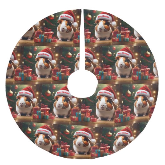 "Santa's Kleine Helper: De Kerstcaviah" Kerstboom Rok (Voorkant)