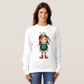 Santas Kleine Helper Elf Feestelijke Kerstmis Trui (Voorkant volledig)