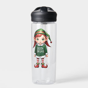 Santas Kleine Helper Elf Feestelijke Kerstmis Waterfles
