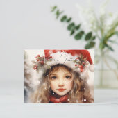 Santa's Kleine Helper Feestdagenkaart (Staand voorkant)