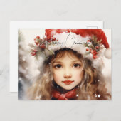 Santa's Kleine Helper Feestdagenkaart (Voorkant / Achterkant)