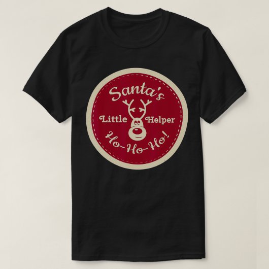 Santas Kleine Helper Grappige Kerstmis s4444 T-shirt (Design voorkant)