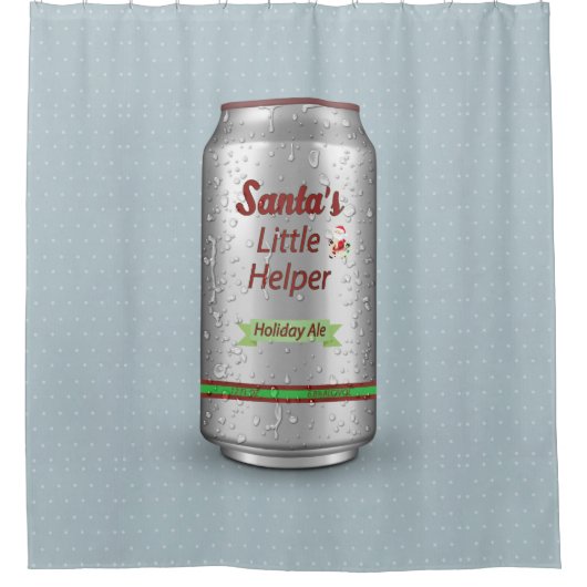 Santa's kleine Helper Holiday Ale Beer Can Douchegordijn (Voorkant)