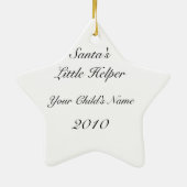 Santa's Kleine Helper Keramisch Ornament (Achterkant)