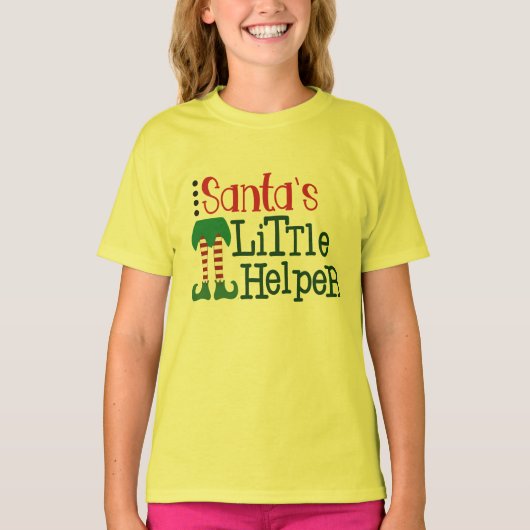 Santas kleine helper kinder Kerstmis T-shirt (Voorkant)