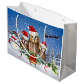 SANTA'S KLEINE HELPER LARGE CADEAUTASJE (Achterkant Gekanteld)