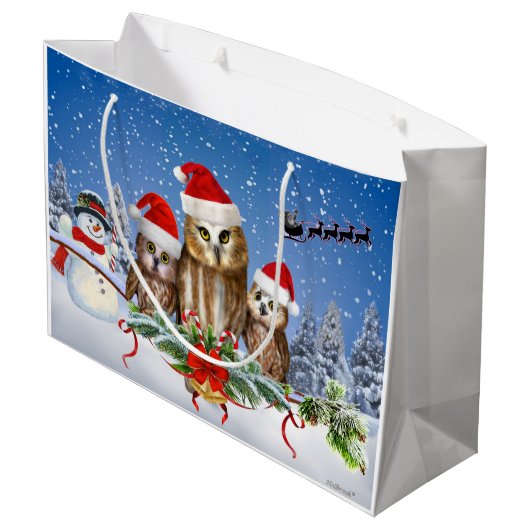 SANTA'S KLEINE HELPER LARGE CADEAUTASJE (Achterkant Gekanteld)