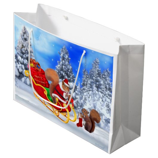 SANTA'S KLEINE HELPER LARGE CADEAUTASJE (Voorkant Gekanteld)