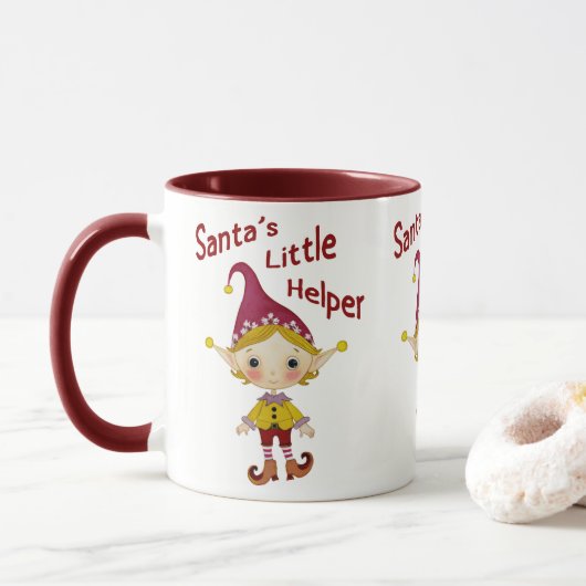 Santa's kleine helper mok (Met donut)