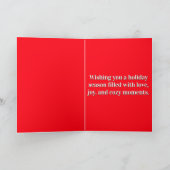 Santa's Kleine Helper Puppy Feestdagen Kaart (Binnen)