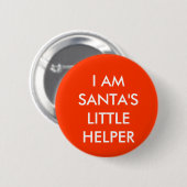 Santa's Kleine Helper Ronde Button 5,7 Cm (Voorkant /achterkant)