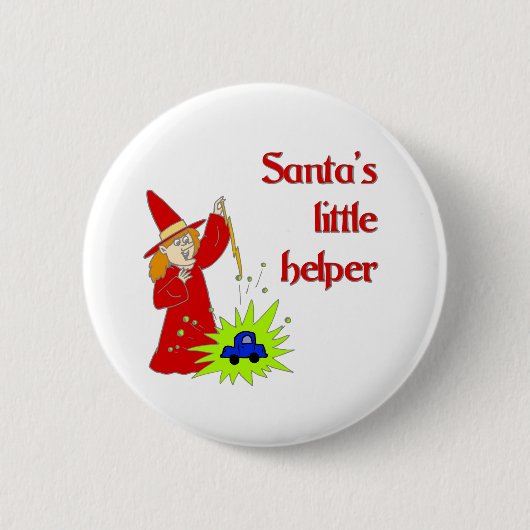 Santa's Kleine Helper Ronde Button 5,7 Cm (Voorkant)