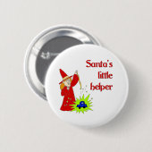 Santa's Kleine Helper Ronde Button 5,7 Cm (Voorkant /achterkant)