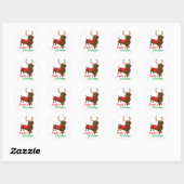 santas kleine helper ronde sticker (Vel)
