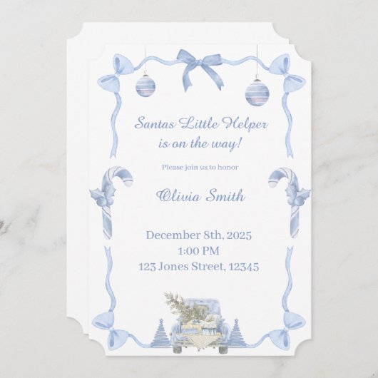 Santas Kleine Helper Verjaardagsfeest Kaart (Voorkant / Achterkant)