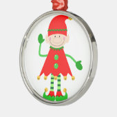 Santa's kleine helper-versiering. metalen ornament (Links)