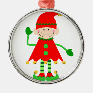 Santa's kleine helper-versiering. metalen ornament