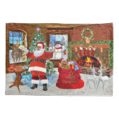 SANTA'S KLEINE HELPER & VROLIJKE KERST VAN SANTA KUSSENSLOOP (Achterkant)