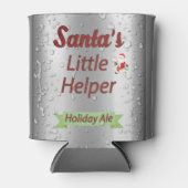 Santa's kleine helper zweten bier kan blikjeskoeler (Voorkant)