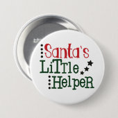 Santa's Kleine HelperButton Ronde Button 7,6 Cm (Voorkant /achterkant)
